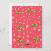 かわいい魅力的冬の雪だるまクリスマス シーズンカード (裏面)