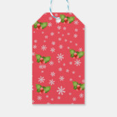 かわいい魅力的冬雪だるまギフトラベル ギフトタグ (裏面)