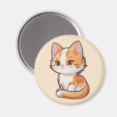 かわいい魅力的子猫 マグネット (正面/裏面)
