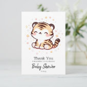かわいい魅惑のタイガー赤ちゃんシャワー サンキューカード (スタンド正面)