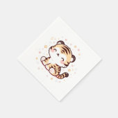 かわいい魅惑のタイガー赤ちゃんシャワー スタンダードカクテルナプキン (角)