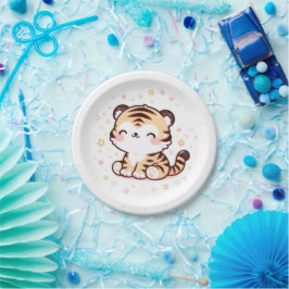 かわいい魅惑のタイガー赤ちゃんシャワー ペーパープレート