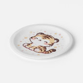 かわいい魅惑のタイガー赤ちゃんシャワー ペーパープレート (アングル)