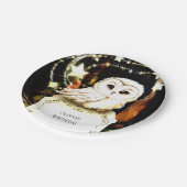 かわいい魅惑フクロウ誕生日 ペーパープレート (アングル)