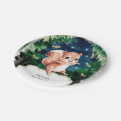 かわいい魅惑リス誕生日 ペーパープレート (アングル)