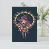 かわいい魔女がヒキガエルをジャグリング 招待状 (スタンド正面)