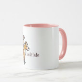 かわいい魔女が馬に乗る マグカップ (正面右)