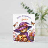 かわいい魔女くまのかぼちゃ ハッピーハロウィン シーズンカード (スタンド正面)