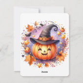 かわいい魔女くまのかぼちゃ ハッピーハロウィン シーズンカード (裏面)