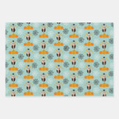 かわいい魔女とカボチャパーソナライズされた ラッピングペーパーシート (正面2)