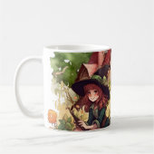 かわいい魔女と狐のマグカップ コーヒーマグカップ (左)