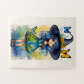 かわいい魔女と蝶 ジグソーパズル (横)