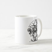かわいい魔女と黒猫のドードル コーヒーマグカップ (正面右)