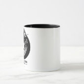 かわいい魔女と黒猫 ウィッカ ウィカ 呪文を唱える マグカップ (中央)