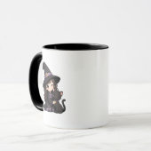 かわいい魔女と黒猫 マグカップ (正面左)