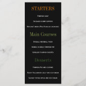 かわいい魔女のトード、ハロウィン メニュー (裏面)