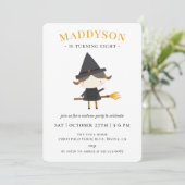 かわいい魔女のハロウィン誕生日パーティー 招待状 (スタンド正面)