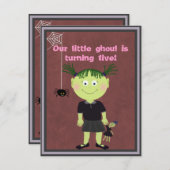 かわいい魔女のパーティー招待状 招待状 (正面/裏面)