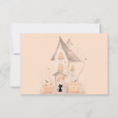 かわいい魔女のパーティー ハロウィン 誕生日 ありがとう サンキューカード (裏面)