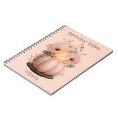 かわいい魔女のポンプキン 女の子用 ノートブック (左側)