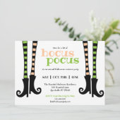 かわいい魔女のレギンス&ブーツフーカスポカスハロウィーン 招待状 (スタンド正面)