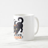 かわいい魔女の使い魔 黒猫 ハロウィン コーヒーマグカップ (正面右)