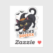 かわいい魔女の使い魔 黒猫 ハロウィン シール (シート)