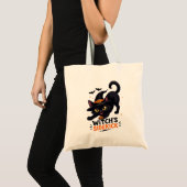 かわいい魔女の使い魔 黒猫 ハロウィン トートバッグ (正面(商品))