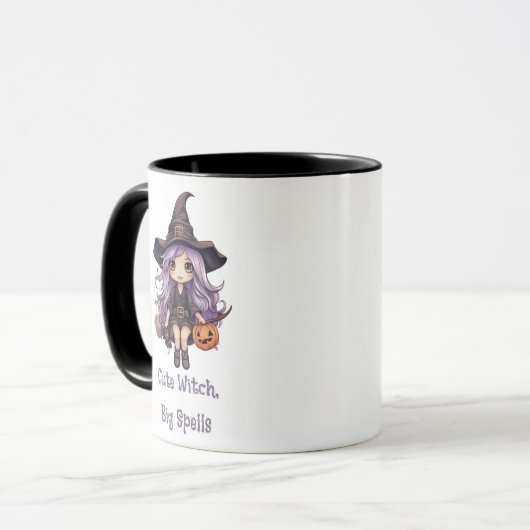 かわいい魔女の大きな呪文ハロウィンマグ マグカップ (正面左)