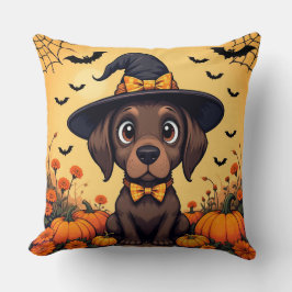 🧙♀️🐾 かわいい魔女の子犬のハロウィーンのインテリア✨🎃 クッション