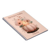 かわいい魔女の小さいポンプキン 女の子用 ノートブック (右側)