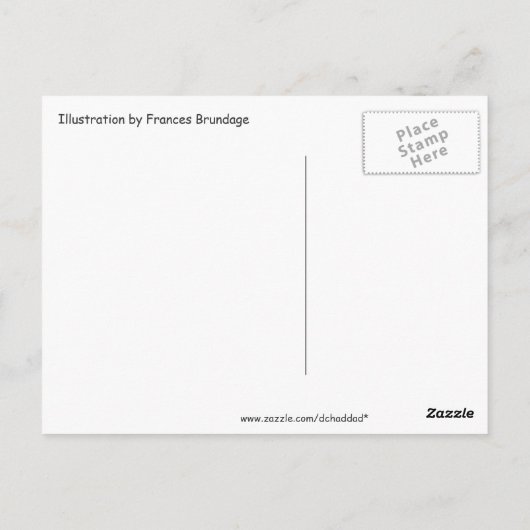 かわいい魔女の少女ハロウィン ポストカード (裏面)