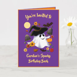 かわいい魔女の幽霊がトリック・オア・トリートする墓地 カード