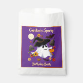 かわいい魔女の幽霊トリックまたはトリート墓地 フェイバーバッグ (正面)