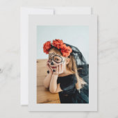 かわいい魔女の衣装ハローウィンパーティ 子供へ 招待状 (裏面)