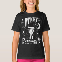 かわいい魔女ウィチ感じーの面白いハロウィーンTシャツ Tシャツ
