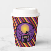 かわいい魔女キッドハローウィンパーティ紙カップ 紙コップ (正面)