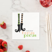 かわいい魔女ストッキングブーツホカスポカスハロウィーン スタンダードカクテルナプキン (インサイチュ)