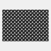 かわいい魔女ハットハロウィーンパターン ラッピングペーパーシート (正面2)