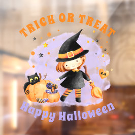 かわいい魔女ハッピーハローウィン ウィンドウサイン