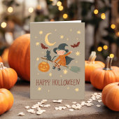 かわいい魔女ハッピーハローウィン ノートカード