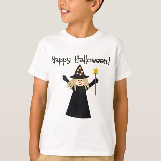 かわいい魔女ハッピーハローウィン Tシャツ (正面)