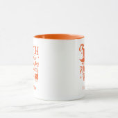 かわいい魔女ハロウィンカボチャパーソナライズされた マグカップ (中央)