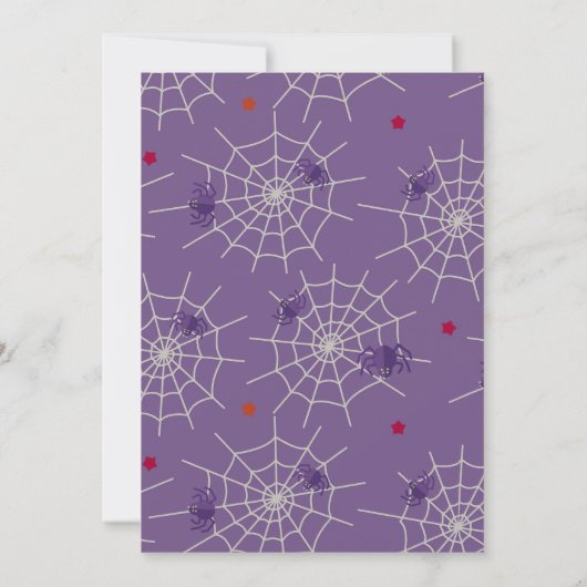 かわいい魔女ハロウィンガールバースデーパーティー 招待状 (裏面)