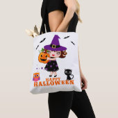 かわいい魔女ハロウィントバッグ トートバッグ (クローズアップ)