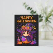 かわいい魔女ハロウィンポストカード ポストカード (スタンド正面)