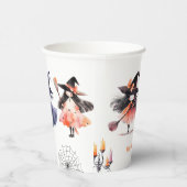 かわいい魔女ハロウィーンの衣装の誕生日パーティー 紙コップ (右)