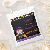 かわいい魔女ハロウィーンの衣装パーティー フェイバーバッグ (クリップ留めされた状態)