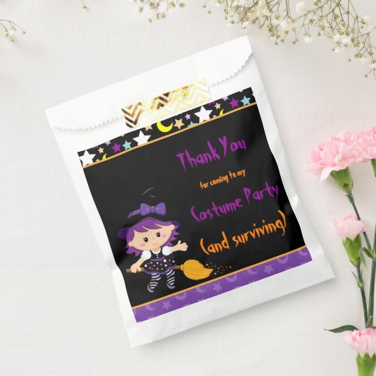 かわいい魔女ハロウィーンの衣装パーティー フェイバーバッグ (封をした状態)