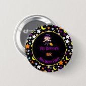 かわいい魔女ハロウィーンの衣装パーティー 缶バッジ (正面&裏面)